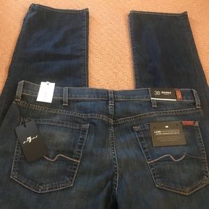 NWT 7 For All Mankind Straight Leg Jeans Size 38